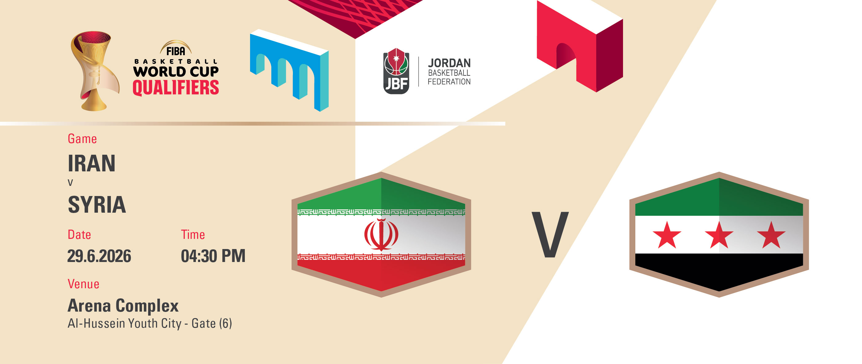 Iran vs. Syria - FIBA Basketball World Cup 2027 Asian Qualifiers