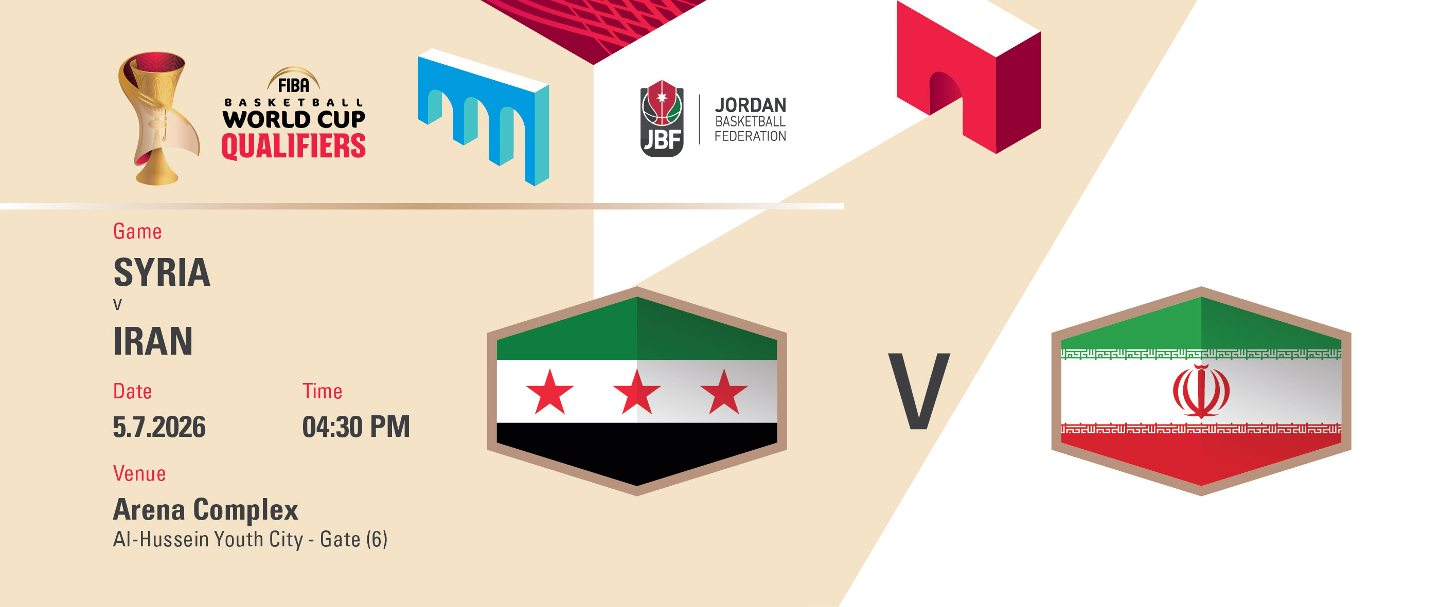 Syria vs. Iran - FIBA Basketball World Cup 2027 Asian Qualifiers
